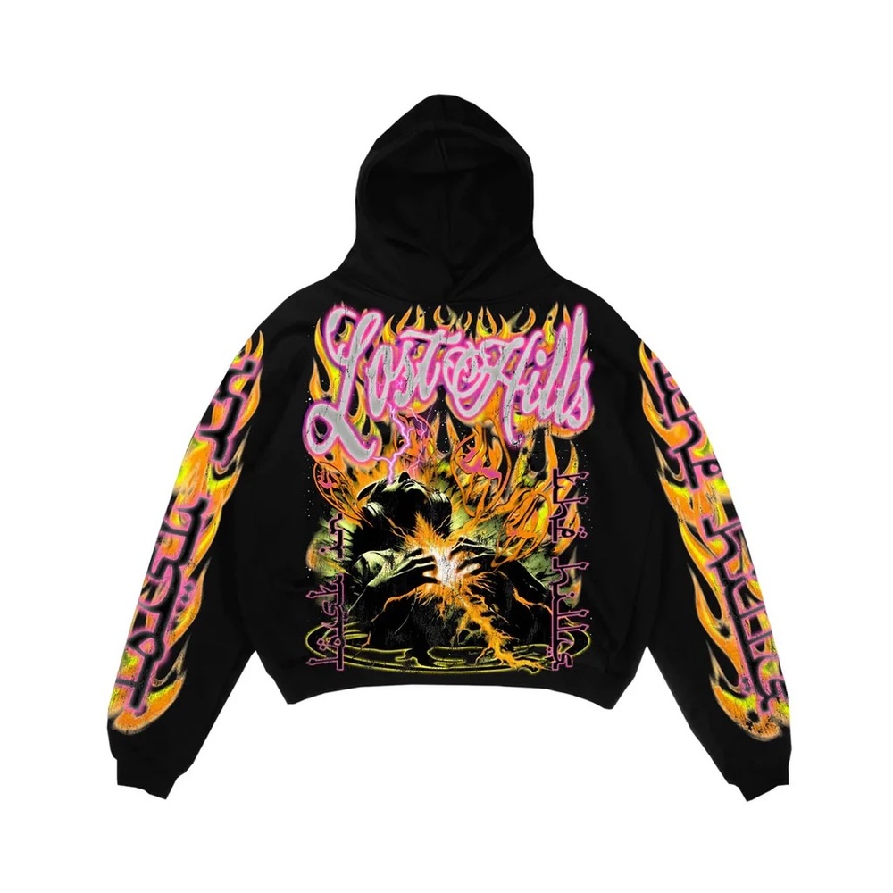 Lost Hills- Soul Flame Hoodie- Large